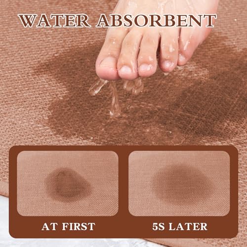 chakme Bathroom Rugs Mat 47x17, Ultra Thin Non Slip Bath Rug Runner Quick Dry Absorbent Bath Mat for Bathroom, (Dark Pink, 47"x17") - color: Dark Pink, size: 1'5" x 3'11" (Rectangular)