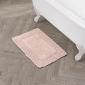 Laura Ashley Ruffle Border 100% Cotton Bath Rug, Blush Pink, 17"x 24" - color: Blush, size: 1'5" x 2' (Rectangular)