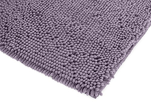 Amazon Basics Non-Slip Microfiber Absorbent Plush Shag Bathroom Rug Mat, Machine Washable, 21" x 34", Lavender (Pack of 12) - color: Lavender, size: 1'9" x 2'10" (Rectangular) (Pack of 12)