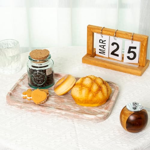 Karibiber Marble Vanity Tray, Marble Bathroom Tray Countertop, Decorative Tray for Dresser, Rosso Red Stone Serving Trays for Kitchen, Perfume, Jewelry Candle Holder, Catch All - color: Norway-rosso Red