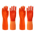 North Tower Kitchen Washing Room Gloves Fleece Lined, Reusable, Waterproof with Extra-Long Cuff & Anti-Slip Design for Household & Kitchen Use,15",2 Pairs Small - size: Small（38cm）