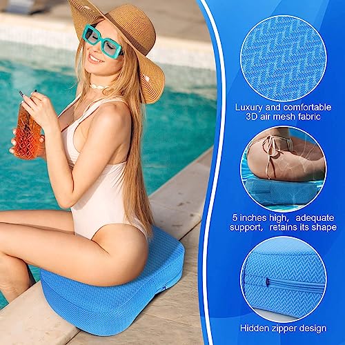 Hot Tub Booster Seat Cushion with Non-Slip Micro Dot Bottom and 6 Weighted Sections - Quick Dry Hot Tub Accessories for Adults and Kids - Indoor Outdoor Hot Tub Pillow with Washable Mesh Cover - size: 8-Shaped
