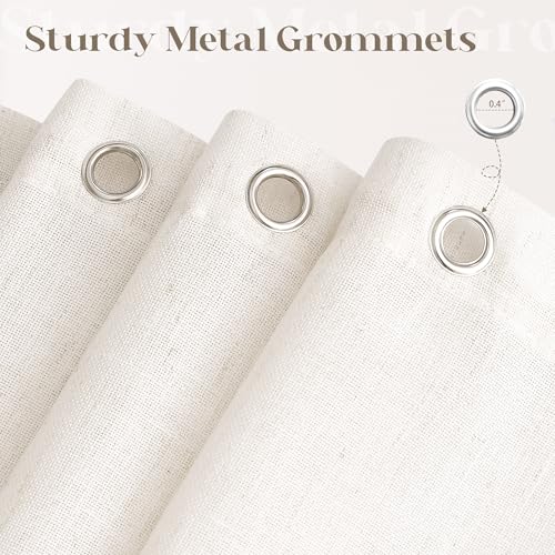 Cream Linen Shower Curtain for Bathroom Water Repellent 36x72 Inch | Small Stall Shower Curtains, Natural Ivory, Boho, 36 x 72 Inches, Cloth Fabric, Half Narrow RV Drapes for Bathtub Bath - color: Natural, size: 36"W x 72"L (Pack of 1)