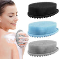 PQRUU 3 Pack Silicone Body Scrubbers for Use in Shower, Exfoliating Body Scrubber Fit for All Kinds of Skin, Soft Silicone Loofah for Women Men,Bath Scrubbers Rapid Foaming,Black,Blue,Gray - color: Black,blue,gray