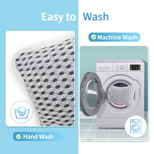 Luxury Bath Pillows for Tub, Slip Resistant Waterproof Bath Pillows for Tub Neck and Back Support with 2 Strong Suction Cups, Relaxing Spa Essentials - color: Grey3