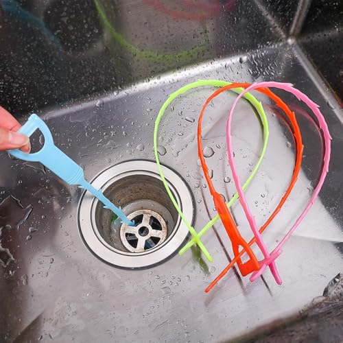 Drain Cleaner Tool, Hair Clog Remover Hook for Sink Pipe, Sewage Filter and Unclogging Tool for Floor Drains, Prevent Blockage Cleaner(2pcs)