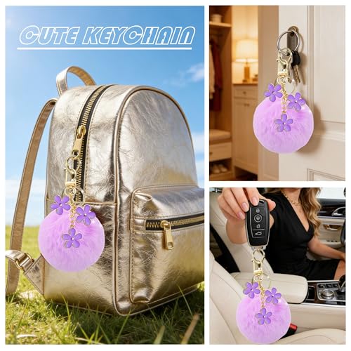Compatible for Owala Accessories Bundle: Silicone Boot for FreeSip Sway 30oz & 40oz Bottles, Charms, Pearl Handle Strap, Rubber Bottom & Decorative Add-ons - color: Purple Plum
