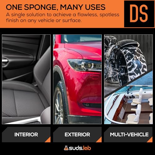 Suds Lab DS Microfiber Detailing Scrub Pad 2 Pack - Car Interior Cleaning & Detailing Microfiber Scrub Pads - Safe On Leather, Vinyl, Plastic, Etc. - size: Set of 2