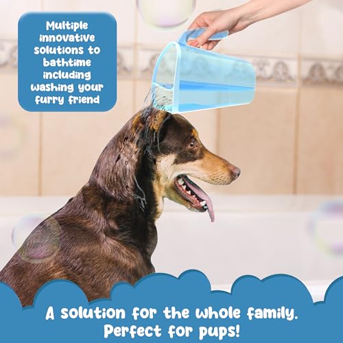 Shampoo Rinse Cup for Kids | Baby Bath Pail | Tear Free Baby Rinser Pail - Three Color Choices - color: Blue