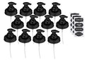 Jarmazing Products Mason Jar Foaming Soap Dispenser Lids - Includes Waterproof Stickers! Black - 12 Pack - color: Black, size: Pack of 12