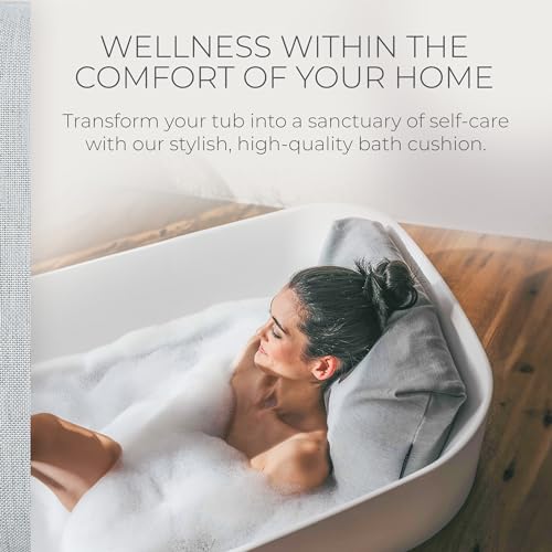 BADESOFA® Luxury Bath Pillow M in Grey, Quick-Drying Bath Back Pillow | Thick & Comfortable Tub Pillow for Bathtub, Full Body Support, Premium Spa Cushion, Luxury Bath Gift - color: Grey, size: Medium (Single Pillow)