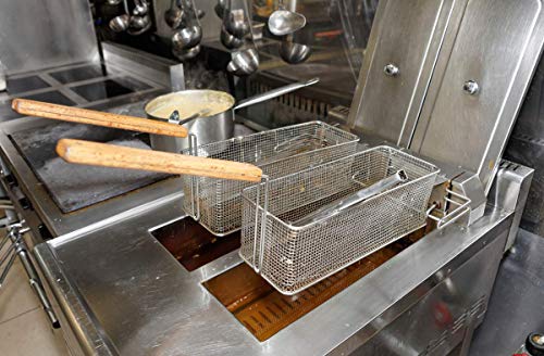 Deep Fryer Basket Cleaning Brush – High-Temp Commercial Kitchen Tool - Heavy Duty Brass Bristles - Heat Resistant to 750F for Food Debris - Deep Fryer Cleaner - Made in USA by FryOilSaver Co. B51C - style: Basket