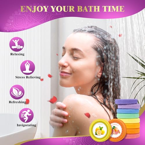 Qivatex Shower Steamers Aromatherapy, SPA Relaxation Shower Bombs for Women | Great Birthday Gifts for Women, Mom, Wife, Sister and Teen girls. Ideal Present for Christmas and Daily Relaxation - style: Gentle Mom