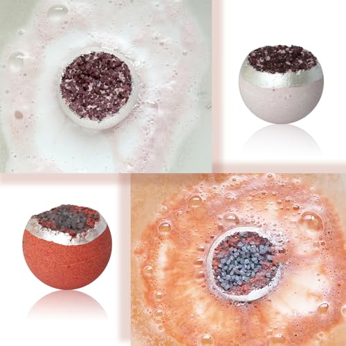 KAV Bath Bombs Giftset for Women - Self Care Women Gift Set of 2 Bathbombs, 2 Scented Candles, 4 Shower Steamers - All Natural Scented Bubble Bath Bombs - Skin Safe Girlfriend Gifts for Spa