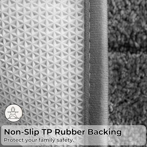 GRANNY SAYS Bathroom Rugs Sets 2 Piece,Soft Bath Mats for Bathroom, Bath Rugs Non Slip Washable, Absorbent Bath Rug for Tub, Shower and Toilet, Bath Mat Set (Grey, 20" x 32" + 16" x 24") - color: Deep Gray, size: 1'8" x 2'8" (20" x 32"+16" x 24")