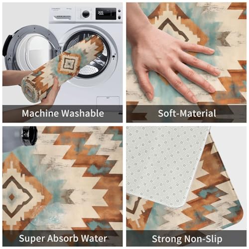 Bath Mat Cowhide Print Western Quick Dry Bathroom Rugs Non Slip Absorbent Shower Flannel Rug Floor Mat for Bathroom,Bathtub,Sink,Bedroom,16"X24" - color: Cay16
