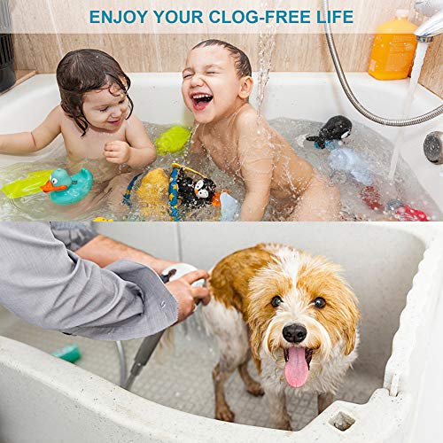 MFTEK Drain Hair Catcher Tub Drain Protector, Stainless Steel Bathtub Shower Drain Hair Stopper Strainer Trap for Shower Bathroom Sink to Catch Hair - color: Stainless-steel