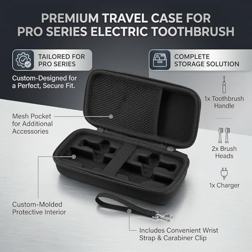 Electric Toothbrush Case compatible for Oral B, Electric Toothbrush Travel Case Portable（black）