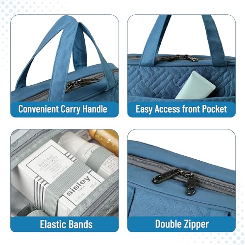 Ms. Pen- Travel Toiletry Bag Organizers, Teal | Makeup Travel Bag for Toiletries with Hanging Hook, Water-Resistant, Christmas Gift