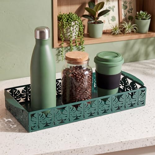 Tropical Monstera Toilet Paper Basket Cute Metal Toilet Tank Paper Holder with Handle Bathroom Storage Organizer Coquettish Preppy Accessories Decor for Bathroom Restroom - style: Tropical Monstera