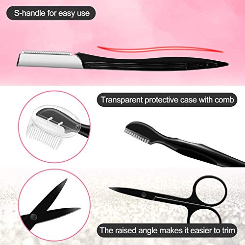 Eyebrow Kit, Multipurpose Exfoliating Dermaplaning Tool Face kits | ZTRHYOO Eyebrow Razor Eyebrow Tool Kit for Women Girl, Men for Eyebrow Grooming Set (9 in 1)