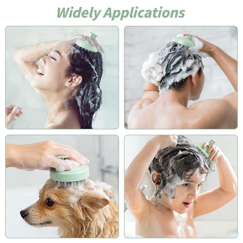 Ella & Sara 4PCS Scalp Massager for Hair Care Scalp Exfoliator Scalp Scrubber for Hair Growth with Soft Bristles, Scalp Exfoliator Brush Dandruff Removal Shampoo Brush for Wet Dry Scalp Care - size: 4-Pack