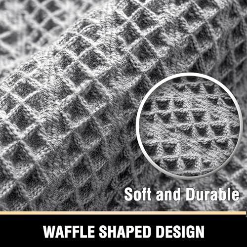 H.VERSAILTEX Waffle Bath Mat Super Absorbent Boho Bath Mat Non Slip Bath Rugs for Bathroom Floor Machine Washable Dry Fast Bathroom Rugs with Tassels (17 x 24 Plus 17 x 24 Inches, Dove) - color: Dove, size: 17" x 24" Plus 17" x 24"