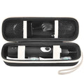 Toothbrush Travel Case Compatible with Oral-B Pro 1000 2000 3000 3500 5000 7500/ for Philips Sonicare ProtectiveClean 4100 6100 5100 6500 7500 Rechargeable Electric Toothbrush (Box Only) -White Zipper - color: Black with white zipper