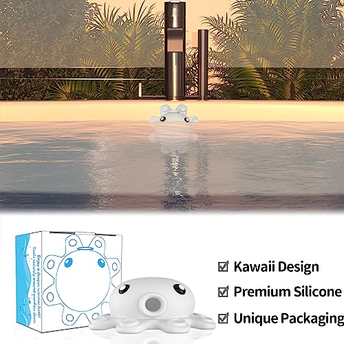 Bathtub Overflow Drain Cover - Silicone Bath Tub Drain Cover, Octopus Tub Overflow Drain Stopper with Suction Cups, Adds Inches of Water for Deeper Bath, Bathroom Spa Relaxing Accessory, Grey - color: Gray
