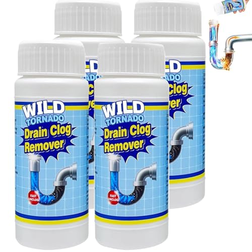 4PCS Pipe Dredge Powder, Sink & Drain Cleaner, Pipeline Dredging Agent for Kitchen Bathroom, Portable Cleaning Tool