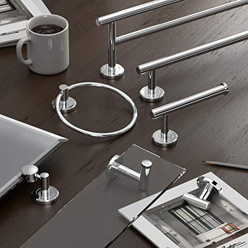 Gatco 1437C Latitude II Freestanding Toilet Paper Holder, Chrome Bathroom Tissue Roll Stand with Modern Floor Standing Design - color: Chrome