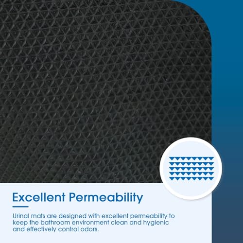 6Pcs Urinal Mats for Men Bathroom Commercial Floor Mats Pads for Mens Room Non Slip Splash Toilet Bulk Washable Disposable Large Color Grey 17Inch x 20.5Inch - size: 6