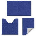 RUN HELIX Royal Blue Chenille Bath Mat Set, 3 Piece, High Pile, Tufted, Machine Made, Non Slip, Absorbent, Fluffy, Washable, Bathroom - color: Blue Royal, size: 16" x 24" + 20" x 32"+ 20" x 20" U shape