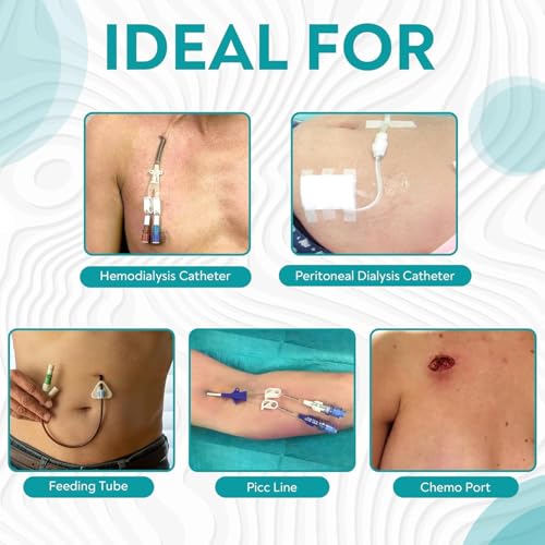 Shower Shield Catheter Cover,Shower Protector Dialysis Catheter Pd Picc Line Shower Cover Wound Bandage,Bathing Water Barrier Protector Non Adhesive Dressing (25pcs) (8 x 8 Inch) - size: 8 x 8 Inch