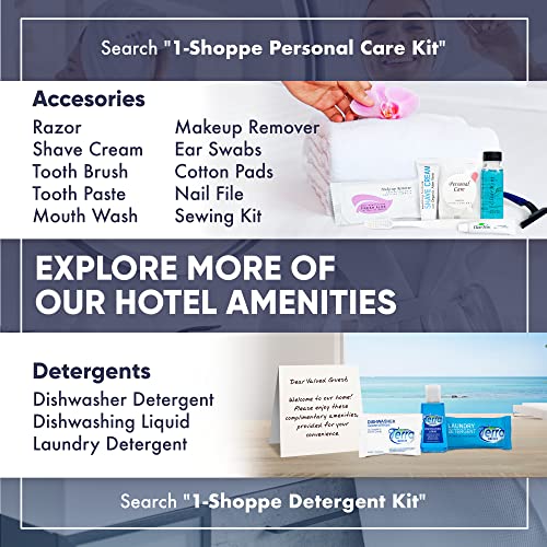 Terra Pure Hotel Soaps & Toiletries Bulk Set | 1-Shoppe Amenities Kit | 1oz Shampoo & Conditioner, Body Wash, Lotion, 1.25oz Bar Soap | Travel Size | 150 Pieces - style: 150 PIECES