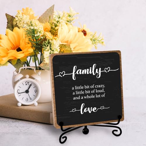 Farmhouse Decor Sign, Home Plaque Wooden with Stand, Housewarming Gifts for Women Men Family, Table Desk Cubicles Accessories for Living Room Bedroom Home Decorations - style: Home Sign 06