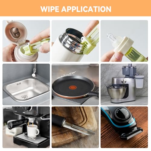 3 in 1 Cup Lid Gap Cleaning Brush Set, Multifunctional Bottle Cleaning Brush, Silicone Cup Lid Gap Cleaner, Home Kitchen Crevice Cleaning Tools (Green) - color: Green