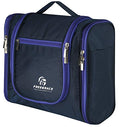 Freegrace Extra Large Hanging Toiletry Bag for Men and Women - Water-Resistant Nylon Travel Bathroom Organizer for Cosmetics, Makeup, and Toiletries - color: Dark Blue