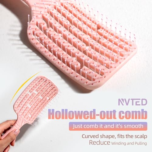 3 PCS Hair Comb Set Beauty Hairbrush Wet and Dry, Silicone Scalp Scrubber Wet Hair Brush Shower Detangler For Women, Men