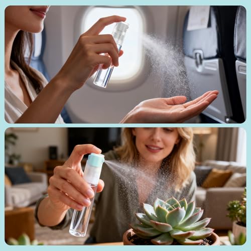4 Pack Refillable Spray Bottle, Reversible Small Empty Spray Bottle with Fine Mist, Leak Proof - for Cleaning Solutions, Mosquito prevention, Face & Hair Mist - 4pk 1 OZ / 30 ML - color: Grey, size: 1 Ounces