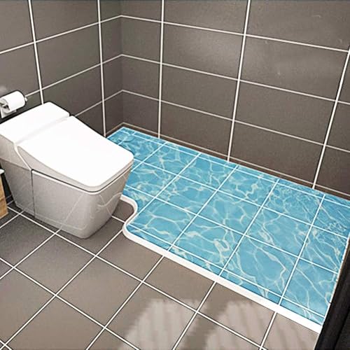 Duzzy 118 Inch Collapsible Shower Threshold Water Dam, Ideal for Wheelchair Accessible, Suitable for Accessibility ADA Handicap Showers - color: Gray, size: 118 Inch
