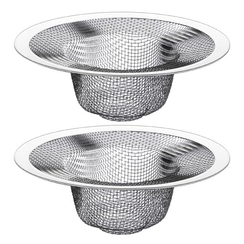 4.5" Top / 2.5" Basket Small Drain Strainer | 2Pcs Sink Drain Hair Catcher, Bathroom Sink Strainer,Drain Mesh Baskets for Laundry - size: 2Pcs Large