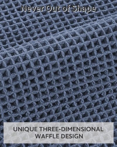tchdio Waffle Bath Mat-Runner Rug, Super Absorbent Non Slip Bath Mats for Bathroom Machine Washable Long Rugs with Tassels, Bath Rugs for Bathroom Floor Beside Tub, 2' x 6'(24" x 72"), Blue - color: Blue, size: 2' x 6' (Rectangular)