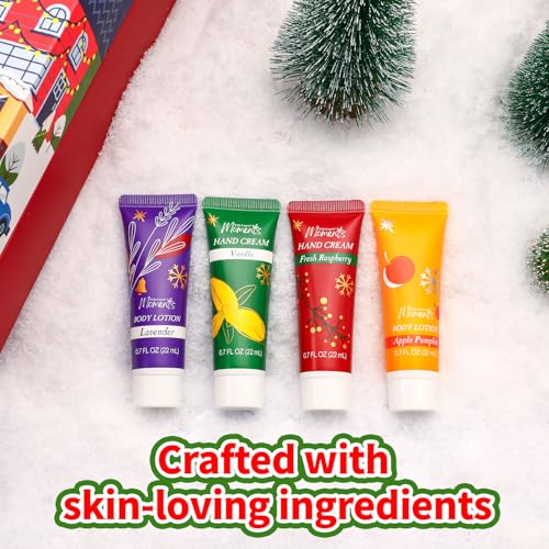 Advent Calendar 2025 Gift Set for Women, 24pcs Holiday Gifts with Body Lotion, Hand Cream, Shower Gel, Bath Bomb, Spa Gifts Basket, New Year Gifts for Women - color: Navy Blue