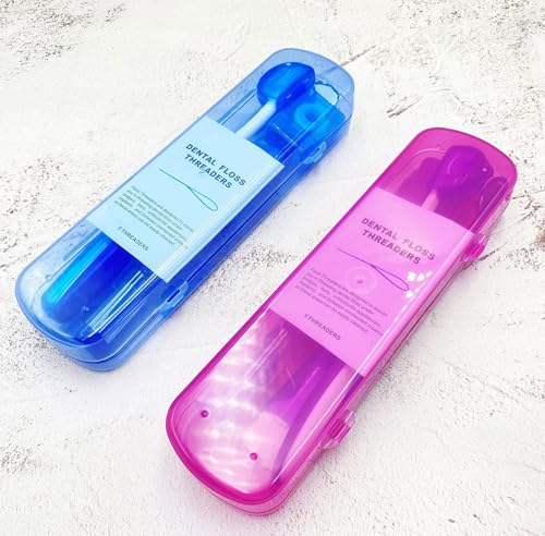 Portable Orthodontic Oral Care Kit for Braces - Interdental Brush Dental Wax Dental Floss Toothbrush Cleaning Kit(Purple) - color: Purple