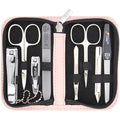 3 Swords Germany - brand quality 8 piece manicure pedicure grooming kit set synthetic leather case light pink - Made in Germany - color: LIGHT PINK