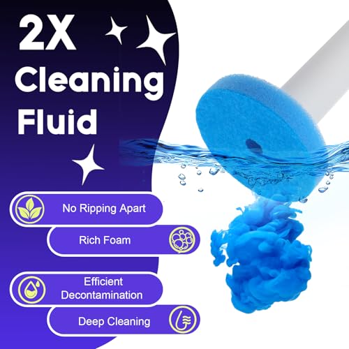 Disposable Toilet Brush Toilet Bowl Cleaner Wall Mounted Toliet Wand Kit with Holder Toilets Cleanings Stick Cleaning Supplies 42 Refills Pads for Cleaning and Hygienic Bathroom Maintenance