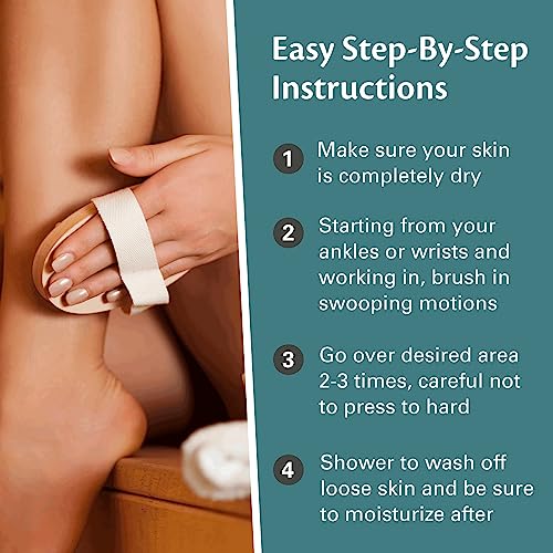 Firm Dry Brush & Shower Brush for Body - Handheld Back Scrubber Body Brush Exfoliator & Dead Skin Remover for Body Firm & Tighten Skin Improve Circulation for Men & Women by M3 - size: Firm Dry Brush