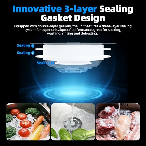 Hibbent Upgraded 3 in 1 Kitchen Sink Drain Strainer, Stainless Steel Pop Up Sink Stopper, Larger Anti-Clogging Basket, 3-Layer Seal, Detachable Drain Plug for US Standard 3-1/2" Drain, Matte Black - color: Matte Black