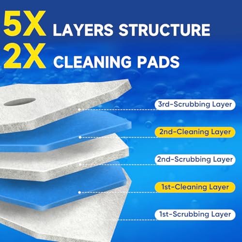 30Ct Aromative Toilet Brush Refills, Toilet Bowl Cleaner Refills, Double-Layer Cleaning Pads Added, Disposable Refill Heads for Toilet Bowl Cleaner Wands, 6 Flavors（Patented） - color: 6 Assorted Scents: Lemon, Lavender, Jasmine, Blue Ocean, Rainforest, Ch